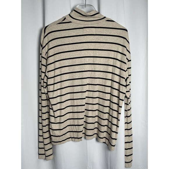 Citizens Of Humanity Selma Turtleneck In Oatmeal Stripe Rinse Sz M New - Picture 4 of 9